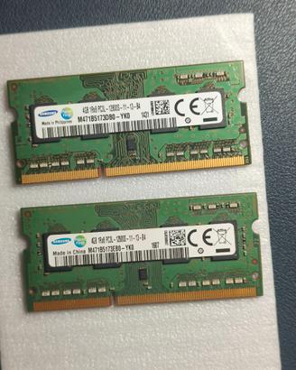 Kit RAM Samsung 8GB (2x4GB) DDR3L SO-DIMM