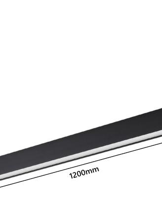Lampadario a Sospensione LED Lineare 120 cm Nero