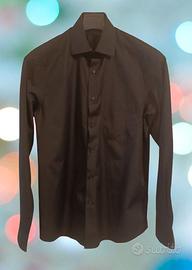 Camicia da uomo in puro cotone colore nero - Xacus