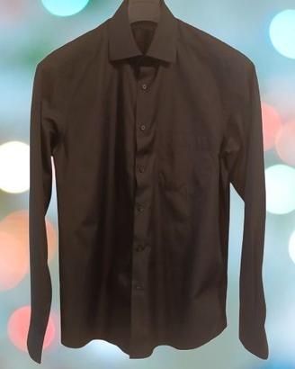 Camicia da uomo in puro cotone colore nero - Xacus