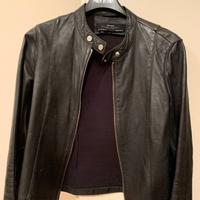 Giubbotto pelle Zara nero taglia S donna