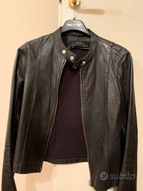 Giubbotto pelle Zara nero taglia S donna