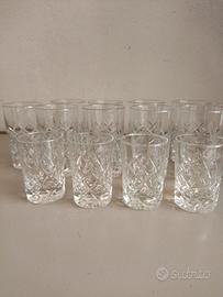 Set 14 Bicchieri Cristallo con Fondo Molato