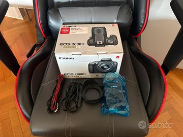 Canon 2000D + obiettivo 18-55 III +scheda sd 128gb