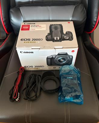 Canon 2000D + obiettivo 18-55 III +scheda sd 128gb