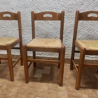 Set 3 sedie in massello