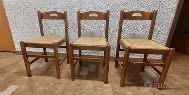 Set 3 sedie in massello