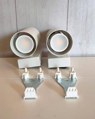 Coppia di faretti da parete a luce fissa GU10