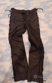 pantaloni pelle baiker 