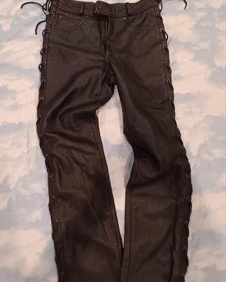 pantaloni pelle baiker 