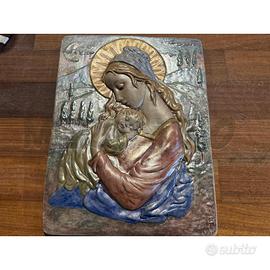 CERAMICA FAENZA ANNA STROCCHI MADONNA CON BAMBINO