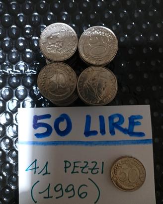 monete da 50 lire (41 pezzi)