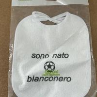 Bavetta neonato “Sono nato bianconero” Bubabù Nuov