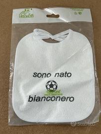 Bavetta neonato “Sono nato bianconero” Bubabù Nuov