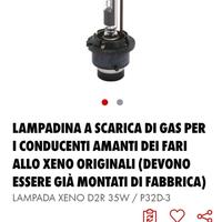 COPPIA LAMPADINE XENO D2R D2S 35W - ATTACCO P32D-3