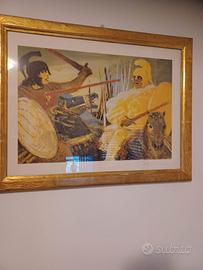 Litografia Salvatore Fiume Morte di Camilla