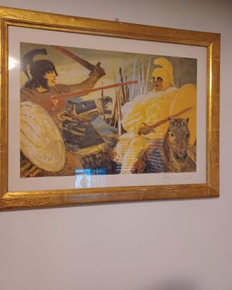 Litografia Salvatore Fiume Morte di Camilla