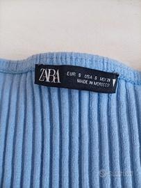 Abito Midi ZARA Azzurro a Coste