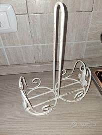 Porta bicchieri ferro battuto shabby chic