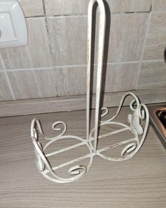 Porta bicchieri ferro battuto shabby chic