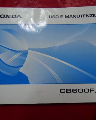LIBRETTO USO E MANUTENZIONE HONDA CB600F