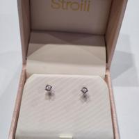 orecchini oro bianco punto luce