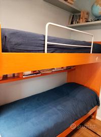 Letto a castello con 2 materassi