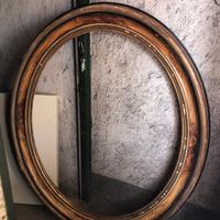 Antiquariato - cornice ovale in legno '800