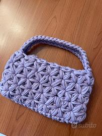 Borsa fiore uncinetto lilla