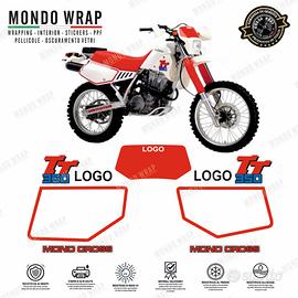 Adesivi compatibili con moto TT 350 tre varianti