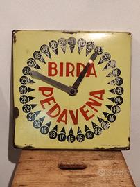 Insegna targa smaltata segnapunti Birra Pedavena 