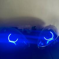 Fanali custom Angel eyes grande punto spina gialla