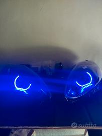 Fanali custom Angel eyes grande punto spina gialla