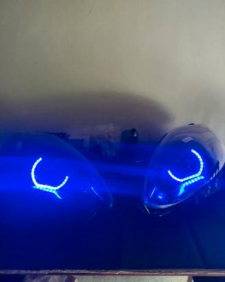 Fanali custom Angel eyes grande punto spina gialla