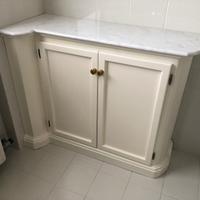 Mobile bagno due ante in legno laccato bianco