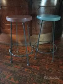 SGABELLI BAR IN FERRO E LEGNO