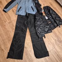 giacca e pantaloni moto donna