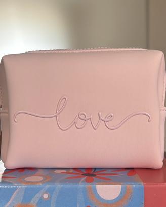 Pochette /Beauty Case JUST rosa "Love" in neoprene