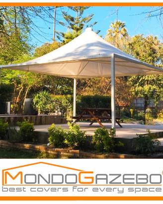 Gazebo 4x6 Wind Pluvio tetto punta fisso copertur