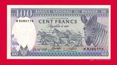 Banconota- Rwanda- 100 Amafaranga