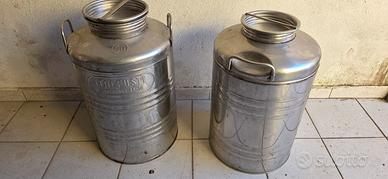 2 fusti olio inox 50 litri