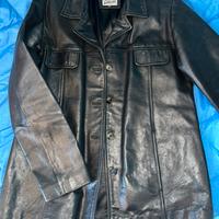 Giacca in vera pelle nera, vintage