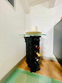 Tavolino porta bottiglie design industrial