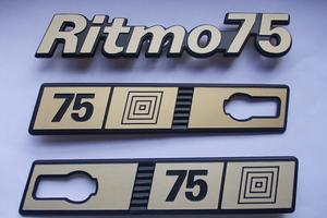Fregi/Scritte Fiat Ritmo 75 "Targa Oro"