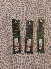 3 RAM  112 mg ciascuna Kingstone PC fisso