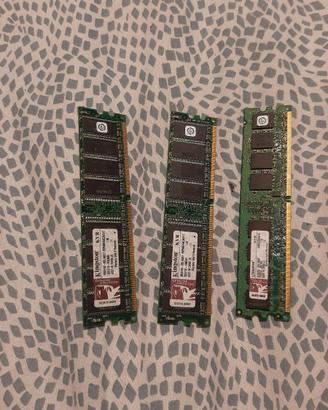 3 RAM  112 mg ciascuna Kingstone PC fisso