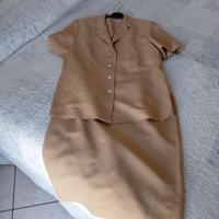 Blazer MARELLA in lino e viscosa color biscotto  t