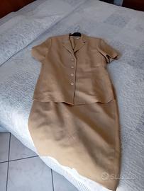 Blazer MARELLA in lino e viscosa color biscotto  t