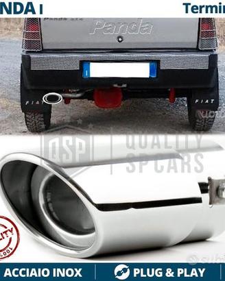 TERMINALE Scarico OVALE per FIAT PANDA 141 Cromato