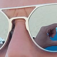 Occhiali da sole Ekoi lente a specchio argento